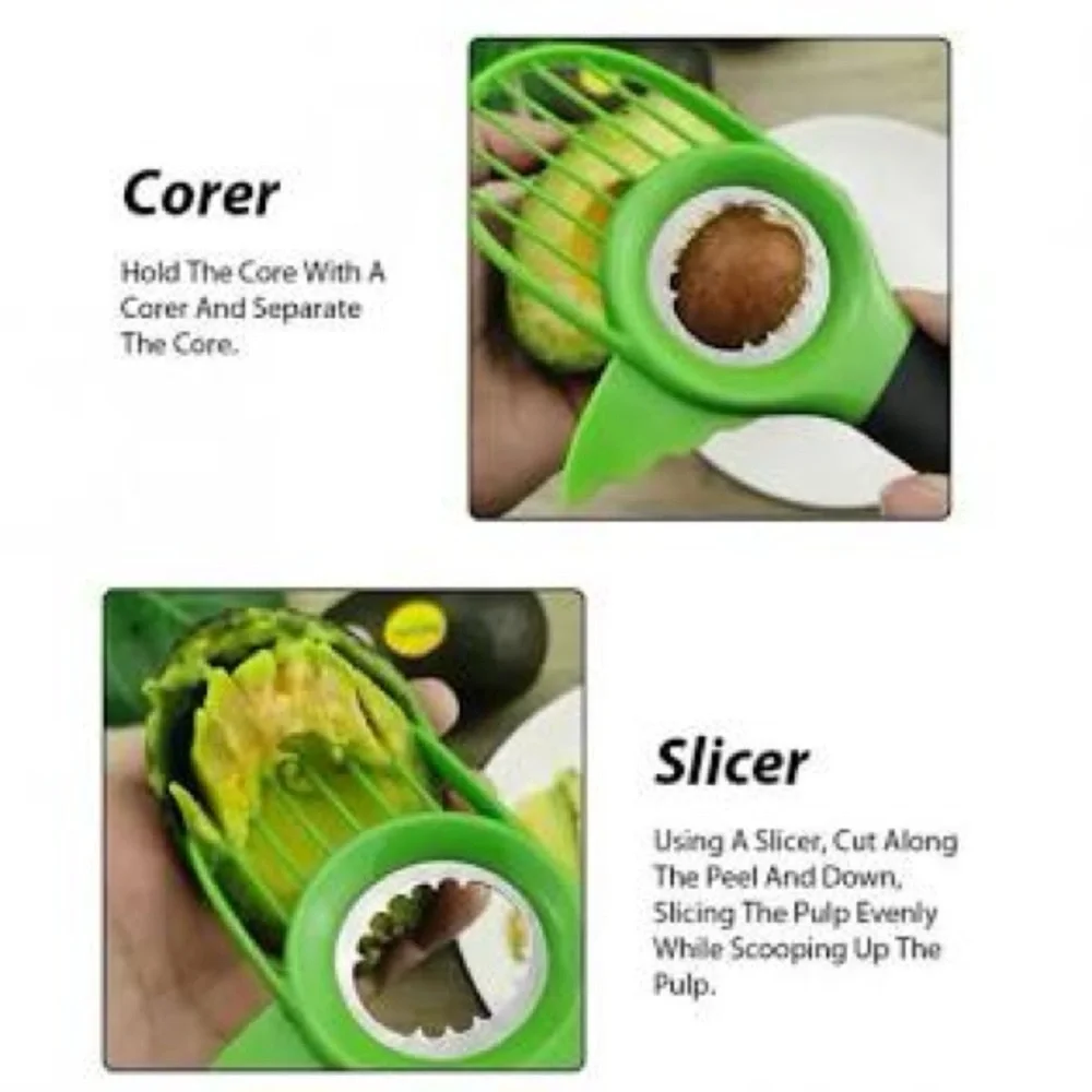 NWT 3 in 1 Avocado Slicer Tool with Grip Handle,